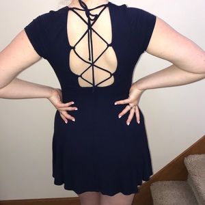 NWOT, Navy, Backless Dress